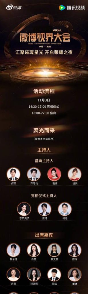 【2025微博视界大会】大物スター集結！見逃せないライブ配信の全貌